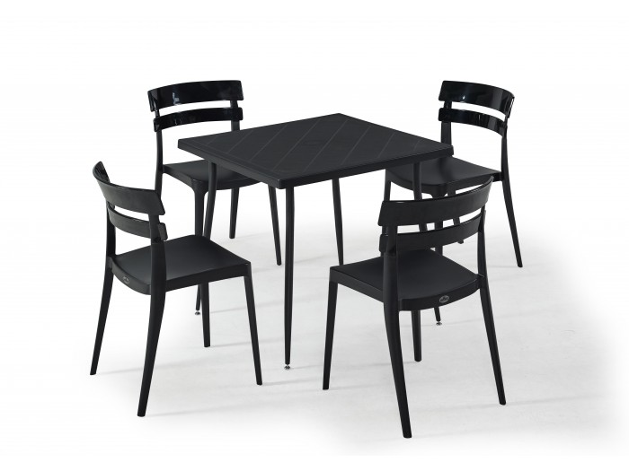 Градински комплект BERMO set 4 (черно)